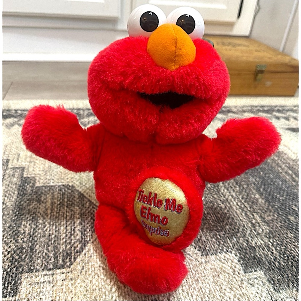 Fisher-Price Red Elmo Plush with Orange Nose